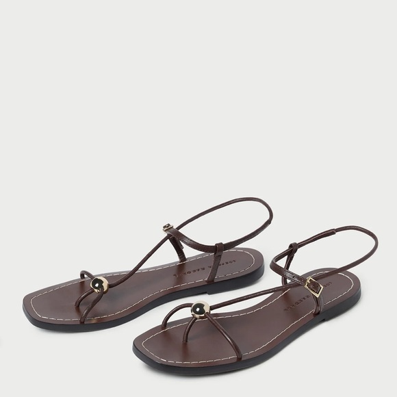 Loeffler Randall Lara Espresso Leather Sandal - Picture 2 of 3